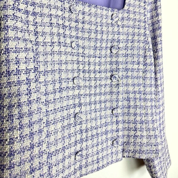 FAVORITE DAUGHTER  The Dasha Houndstooth Check Top in Lilac Tweed Size US 10 - Picture 7 of 14